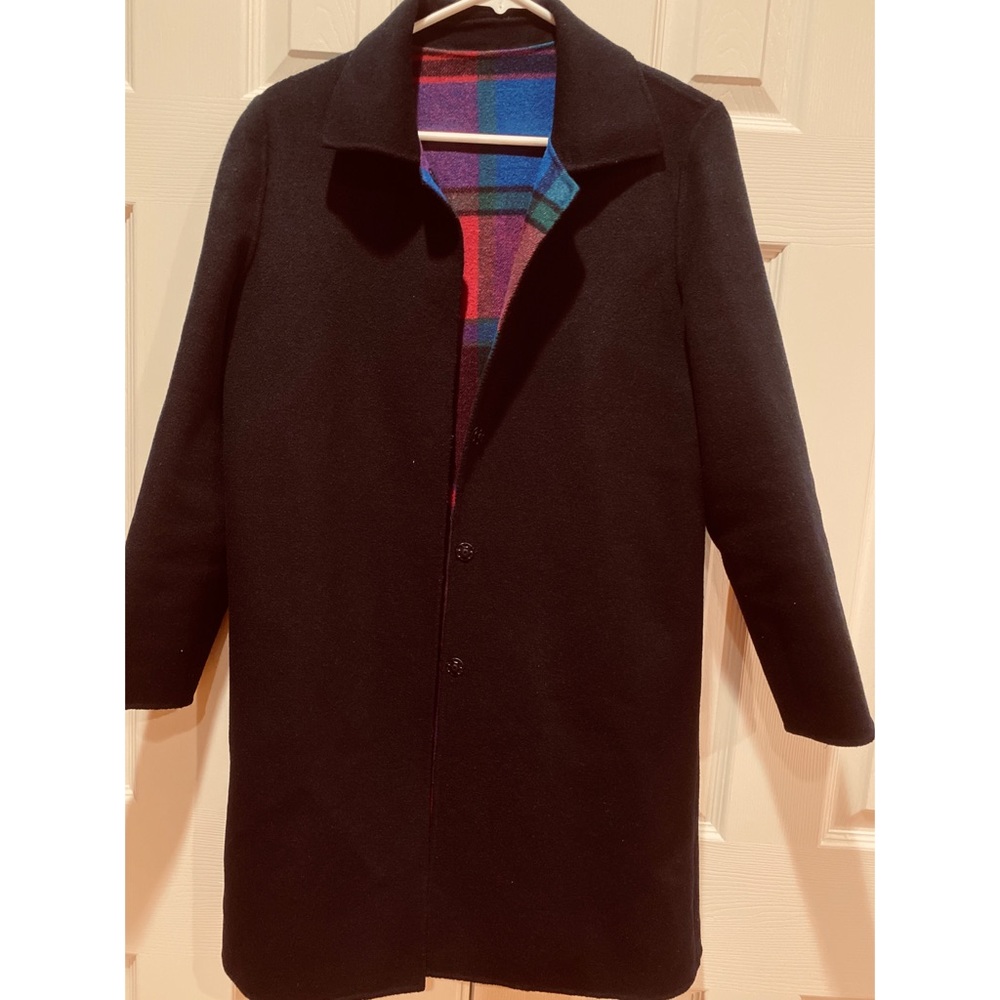 New with Tags Reversible Plaid Trench Coat